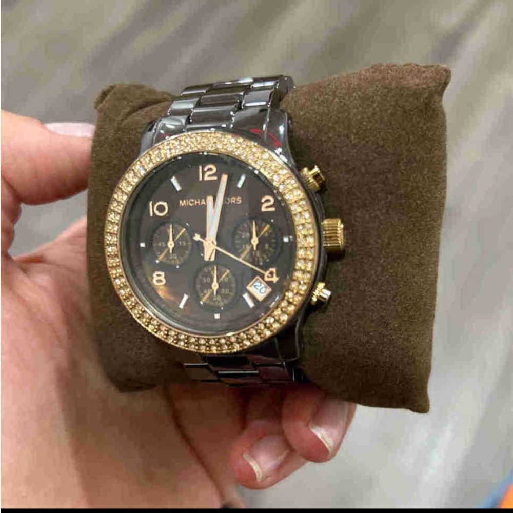 Michael Kors Rose Gold and Espresso Watch